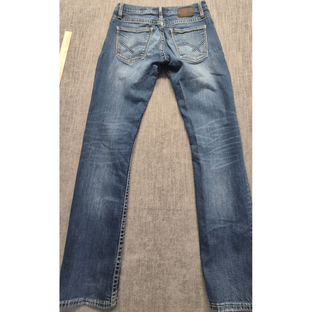 BKE Carter straight leg women denim blue jeans sz 31L Cotton stretch medium wash - Picture 15 of 15